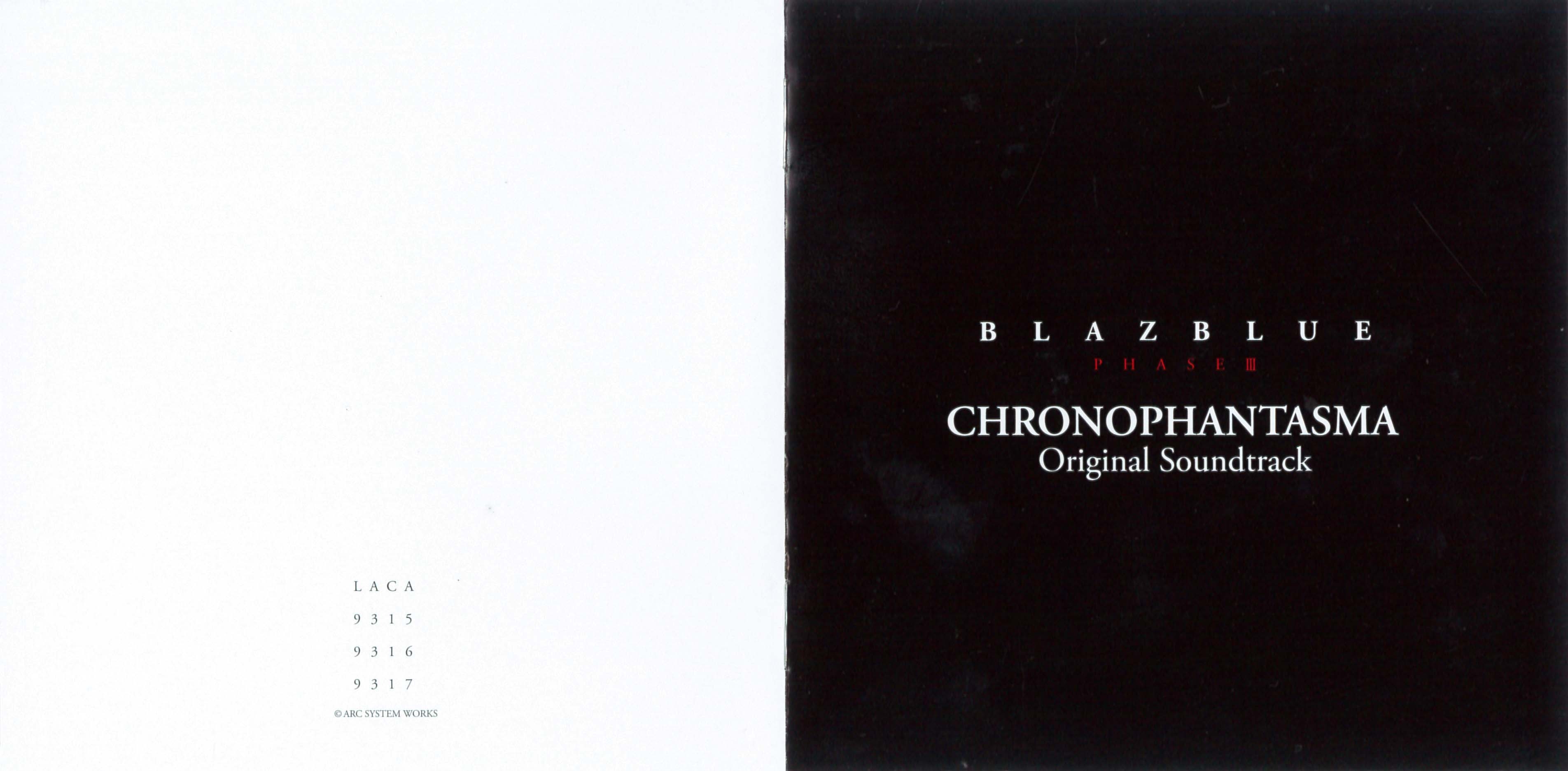 BLAZBLUE PHASE III CHRONOPHANTASMA Original Soundtrack (2013